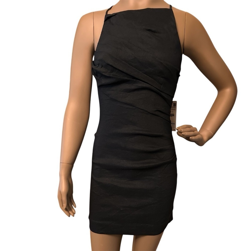 Zara Spaghetti Strap Dress New With Tags Black Size Extra Small